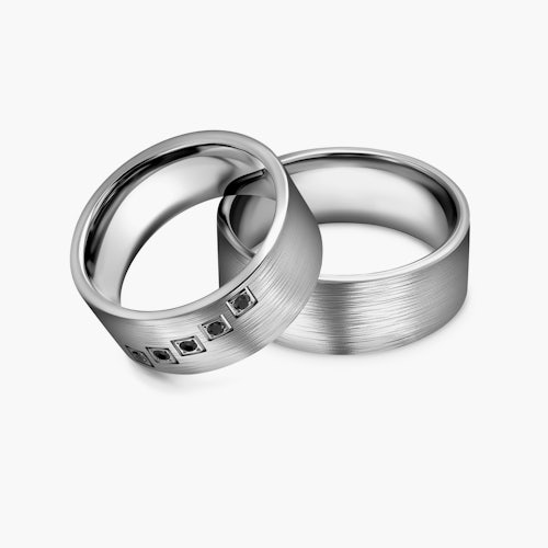 Obrączki ślubne: tytan, płaskie, 8 mm